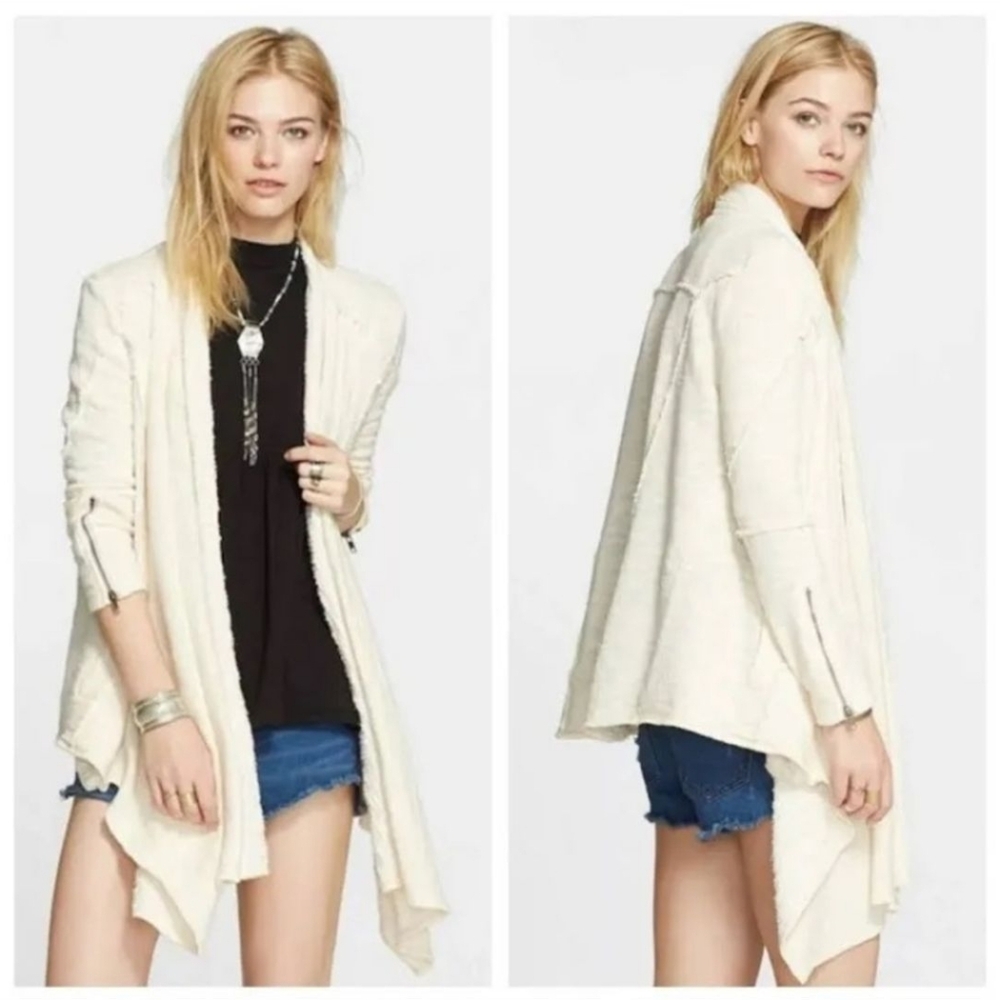 Free People Cream In The Loop Cardigan Size XS $148